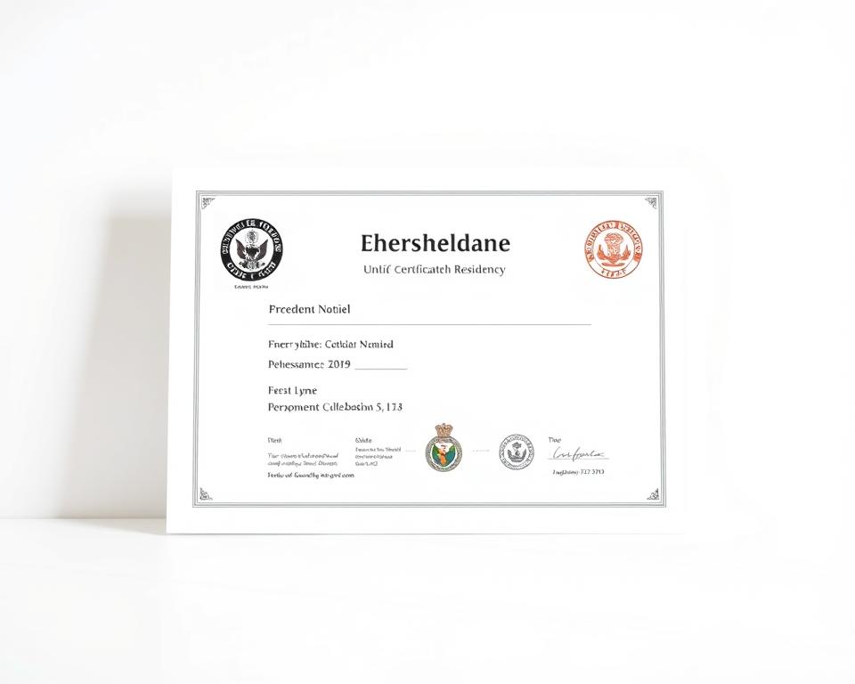 certificado de residencia online