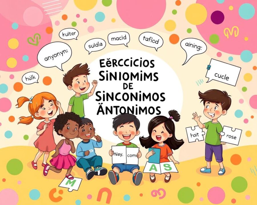Ejercicios de Sinónimos y Antónimos para Niños