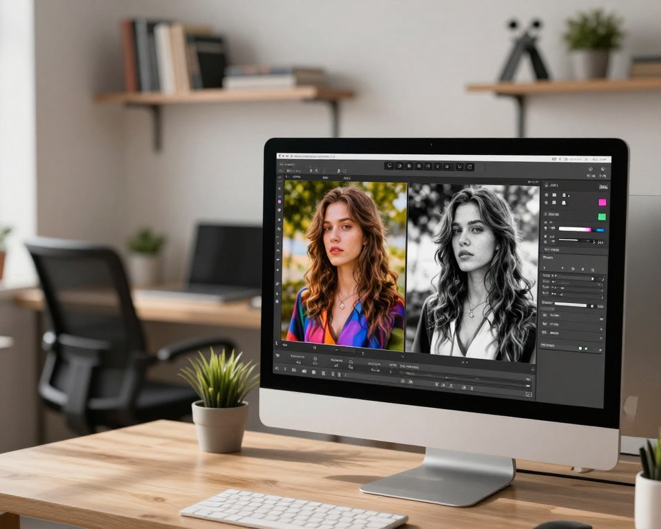 editor fotos blanco negro